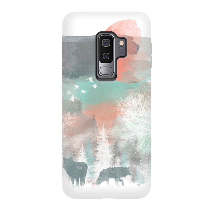 Galaxy S9 plus StrongFit Winter Paint by Elizabeth Dioquinto