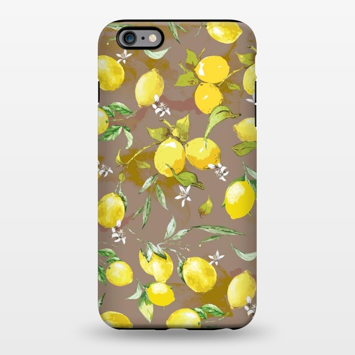 iPhone 6/6s plus StrongFit Watercolor Lemon Pattern II by Bledi