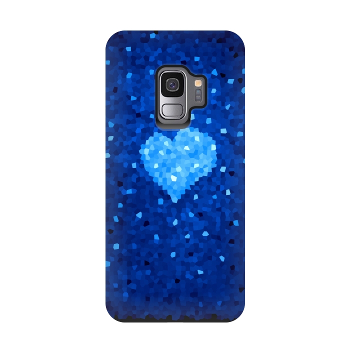 Galaxy S9 StrongFit Winter Blue Crystal Heart by Boriana Giormova