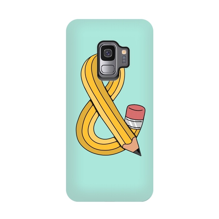 Galaxy S9 StrongFit Ampersand Pencil Green by Coffee Man