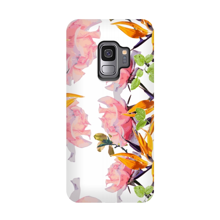 Galaxy S9 StrongFit Lush Watercolor Florals by Zala Farah