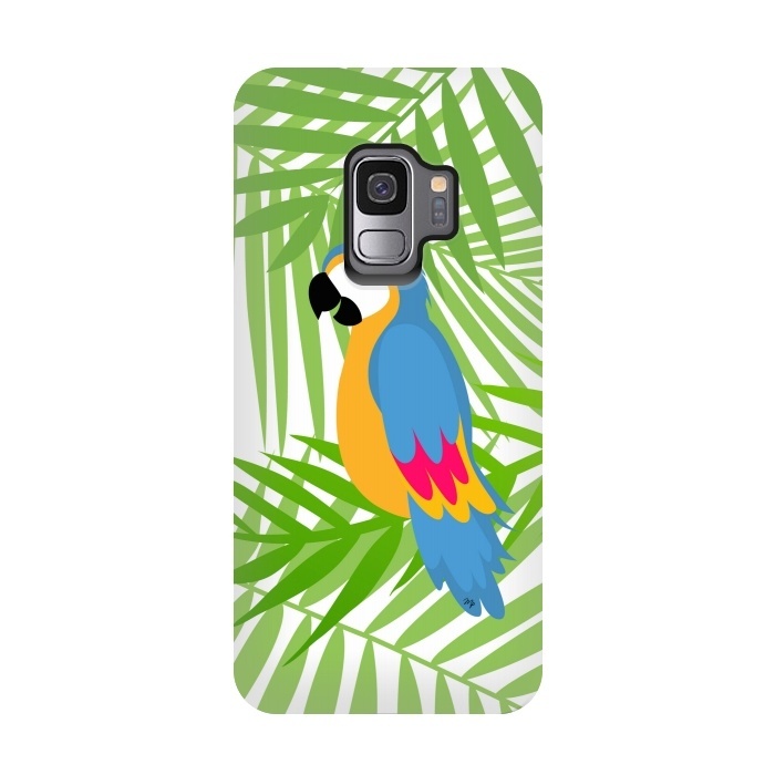 Galaxy S9 StrongFit Cute colourful parrot by Martina