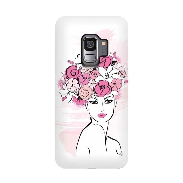 Galaxy S9 StrongFit Flower Crown Girl by Martina