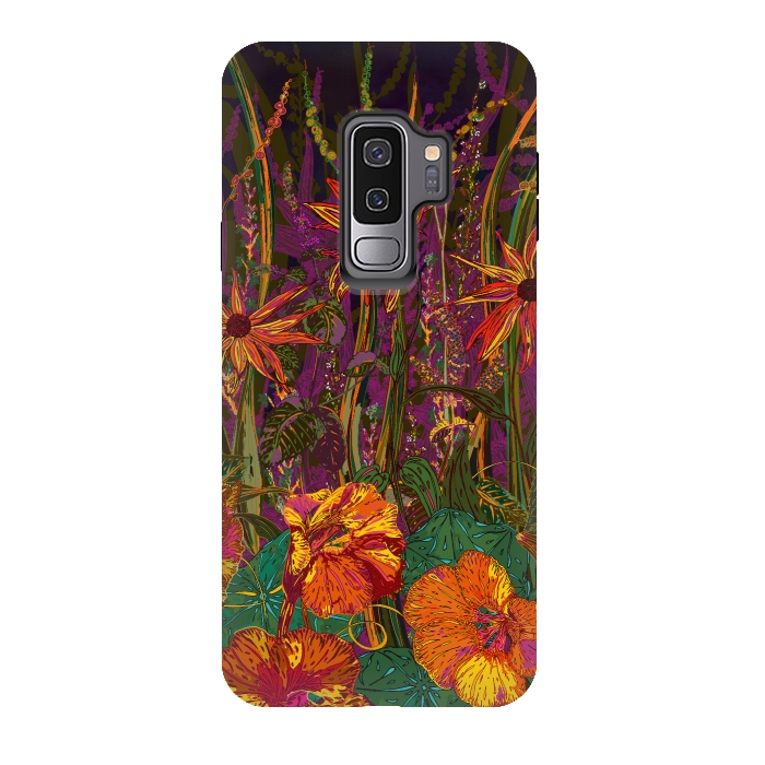 Galaxy S9 plus StrongFit Autumn Flowers by Lotti Brown