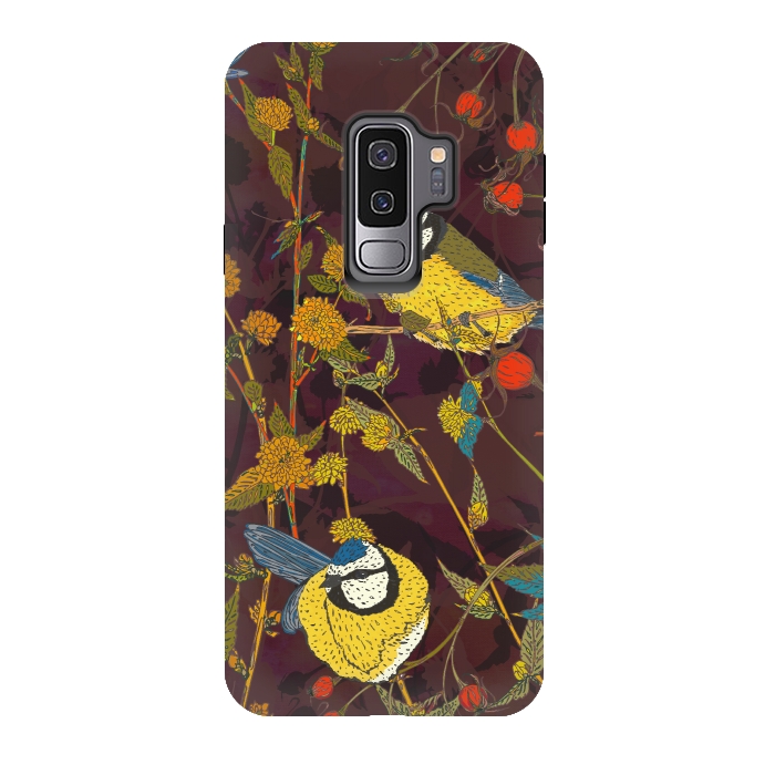 Galaxy S9 plus StrongFit Blue Tits by Lotti Brown