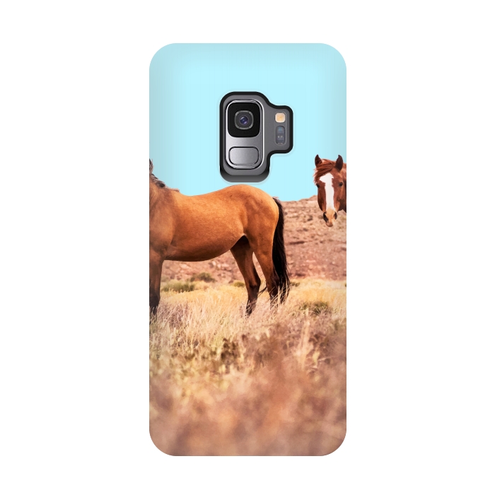 Galaxy S9 StrongFit Horses by Uma Prabhakar Gokhale