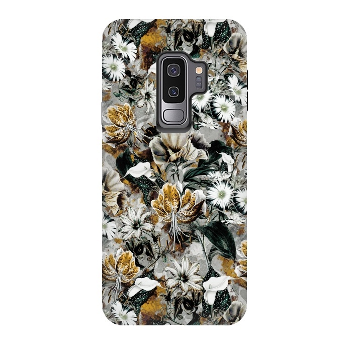 Galaxy S9 plus StrongFit Floral Gold by Riza Peker
