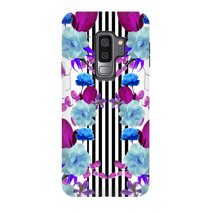 Galaxy S9 plus StrongFit Spring Garden (Blue-Purple) by Zala Farah