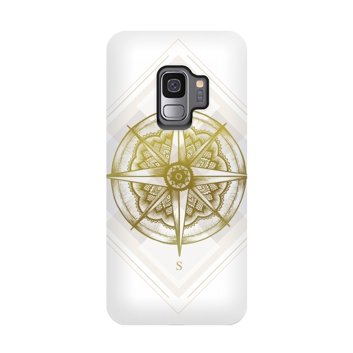 Galaxy S9 StrongFit Golden Compass by Barlena