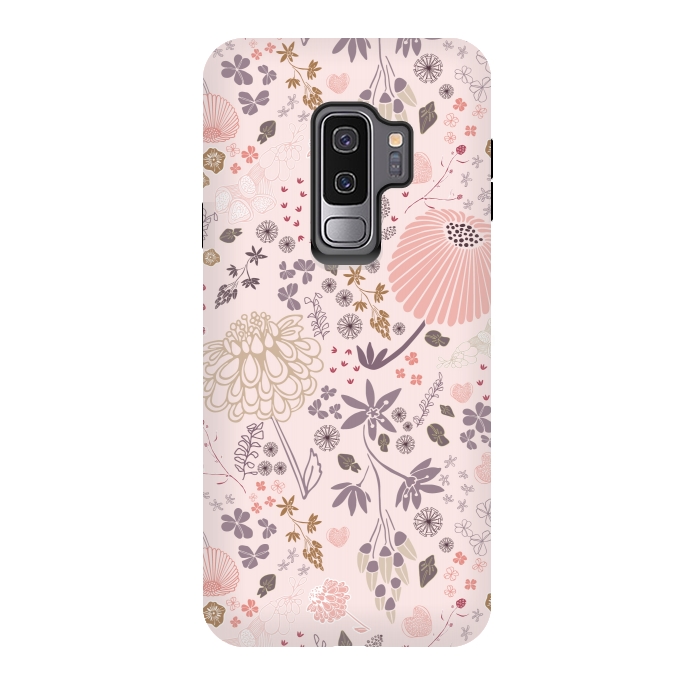 Galaxy S9 plus StrongFit Field of Flowers by Paula Ohreen