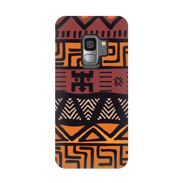Galaxy S9 StrongFit Tribal ethnic geometric pattern 021 by Jelena Obradovic