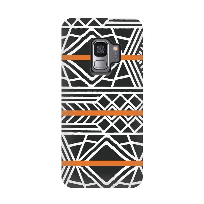 Galaxy S9 StrongFit Tribal ethnic geometric pattern 022 by Jelena Obradovic