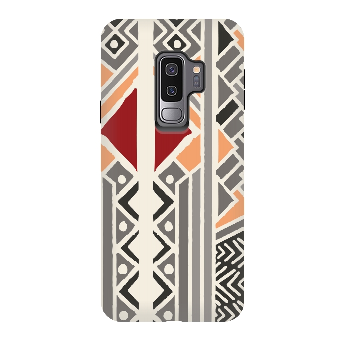 Galaxy S9 plus StrongFit Tribal ethnic geometric pattern 034 by Jelena Obradovic