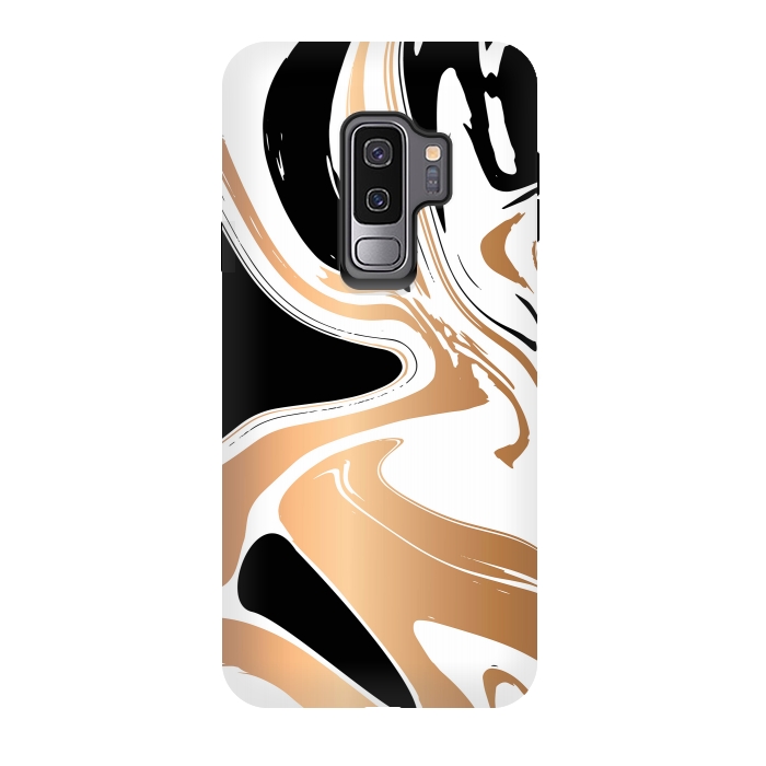Galaxy S9 plus StrongFit Black and Gold Marble 027 by Jelena Obradovic