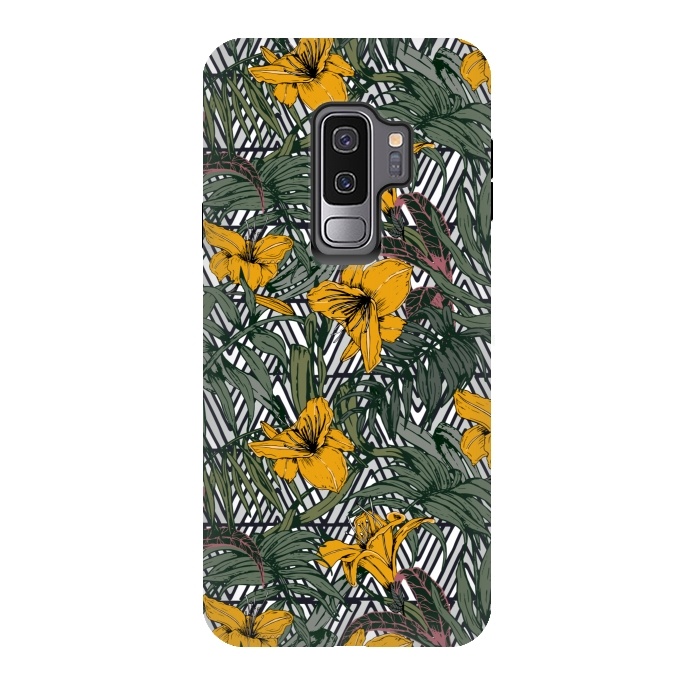 Galaxy S9 plus StrongFit Tribal tropical bloom by Mmartabc
