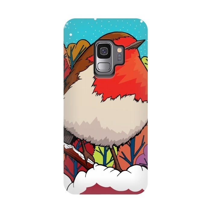 Galaxy S9 StrongFit The Big Red Robin by Steve Wade (Swade)