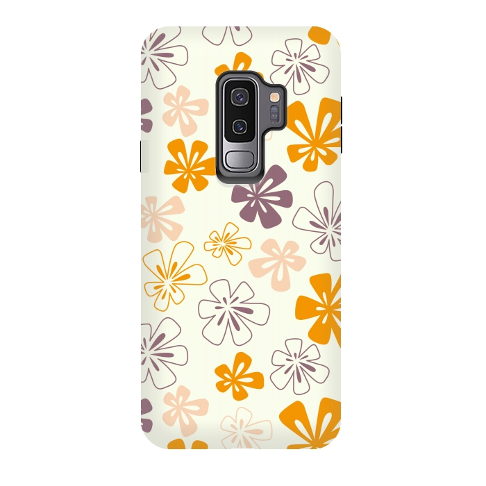 Galaxy S9 plus StrongFit Funky Flowers by Paula Ohreen