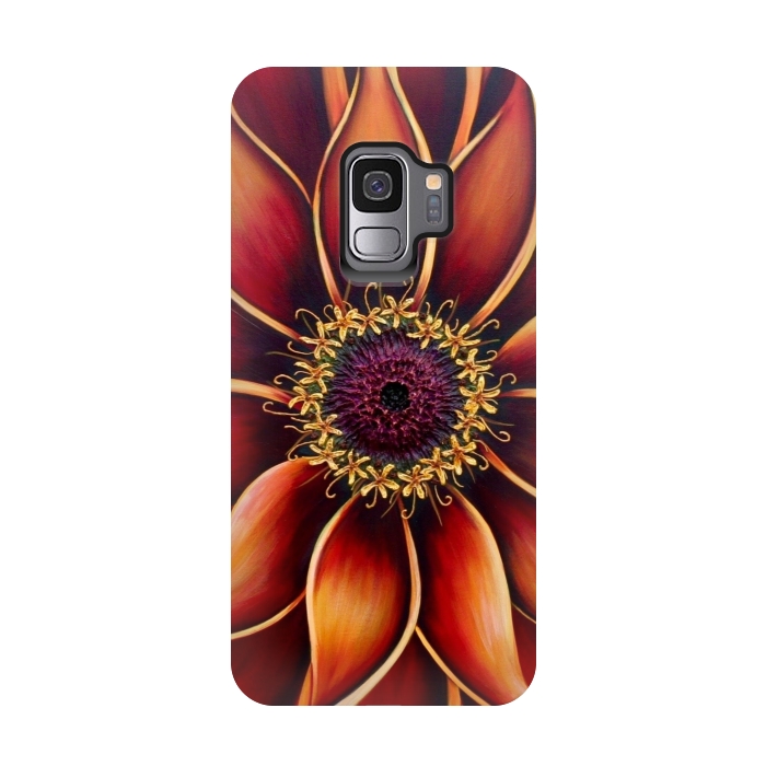 Galaxy S9 StrongFit Zinnia by Denise Cassidy Wood