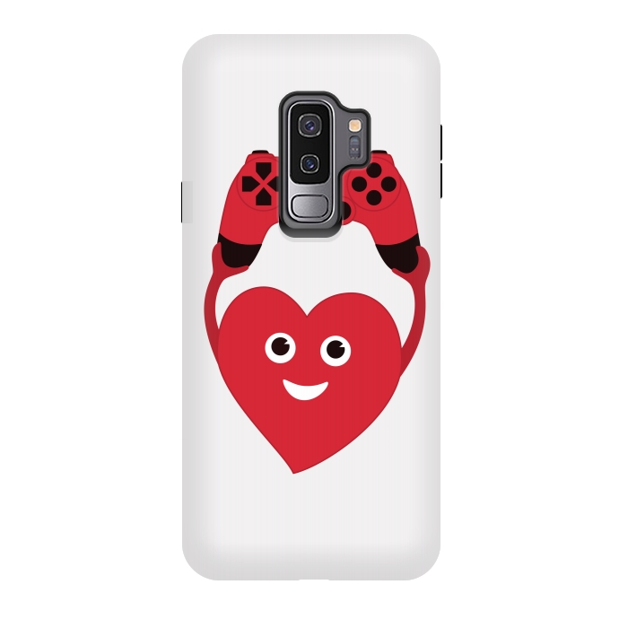 Galaxy S9 plus StrongFit Cute Geek Gamer Heart by Boriana Giormova