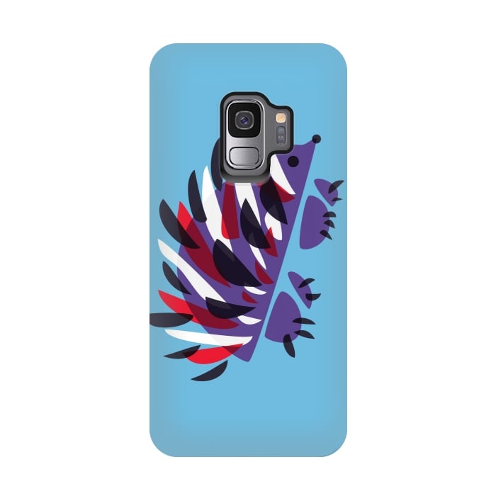 Galaxy S9 StrongFit Abstract Colorful Hedgehog by Boriana Giormova