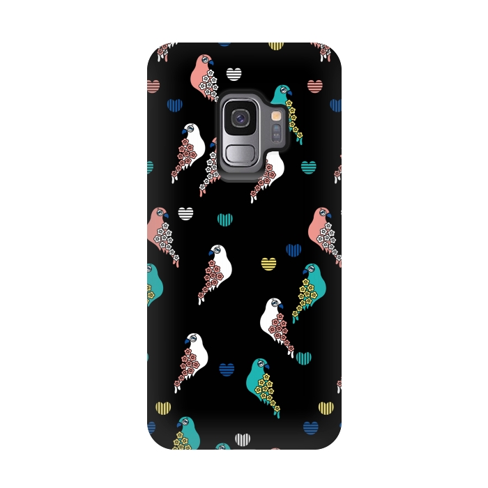 Galaxy S9 StrongFit CUTIE BIRDS by Michael Cheung