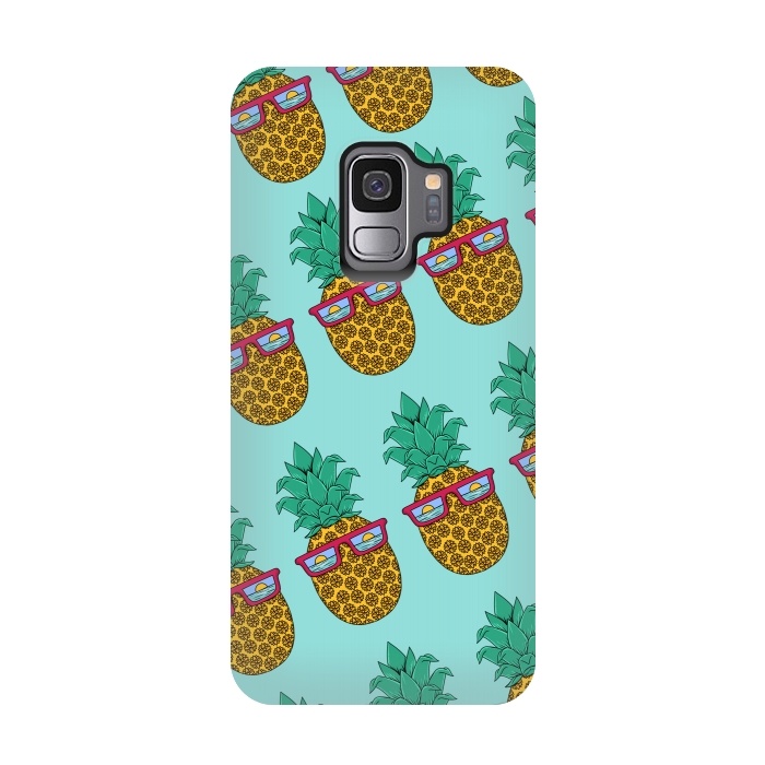 Galaxy S9 StrongFit Floral Pineapple pattern by Coffee Man