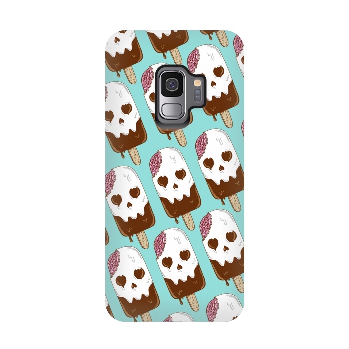 Galaxy S9 StrongFit Skull Ice Cream Pattern by Coffee Man