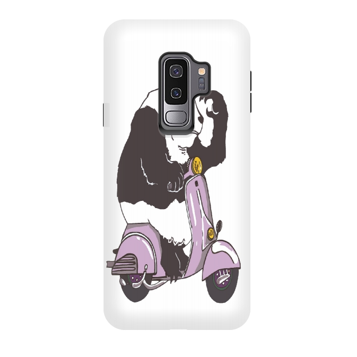 Galaxy S9 plus StrongFit The Panda biker by Varo Lojo
