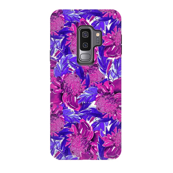 Galaxy S9 plus StrongFit Ultra violet proteas meadow by Mmartabc