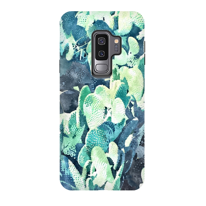 Galaxy S9 plus StrongFit Watercolor Cactus v3 by Uma Prabhakar Gokhale