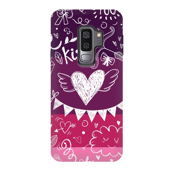 Galaxy S9 plus StrongFit Love in four colors by Rossy Villarreal
