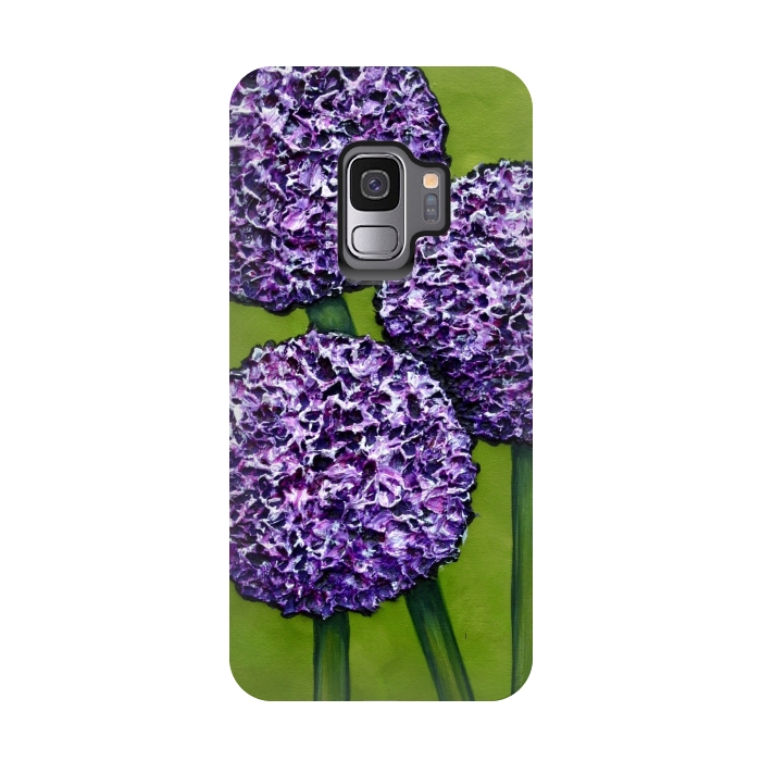Galaxy S9 StrongFit Purple Allium by Denise Cassidy Wood