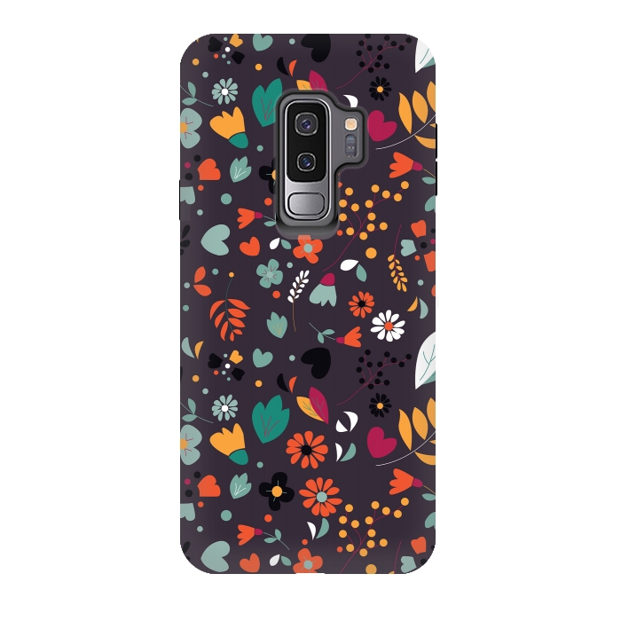Galaxy S9 plus StrongFit Bohemian Floral Dark by Jelena Obradovic