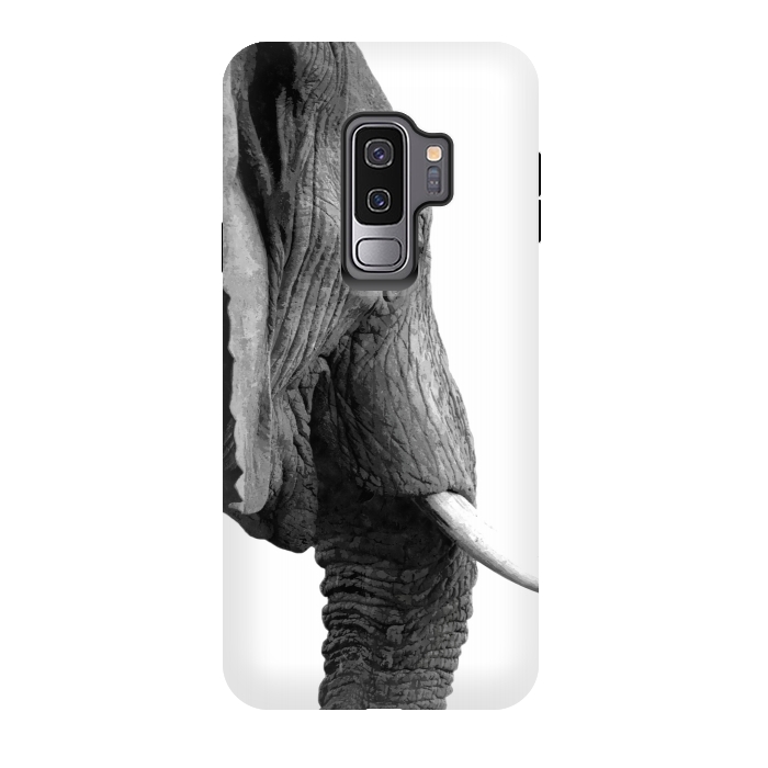Galaxy S9 plus StrongFit Black and White Elephant Profile by Alemi