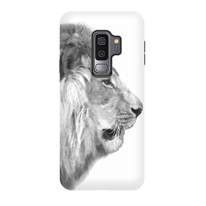Galaxy S9 plus StrongFit Black and White Lion Profile by Alemi