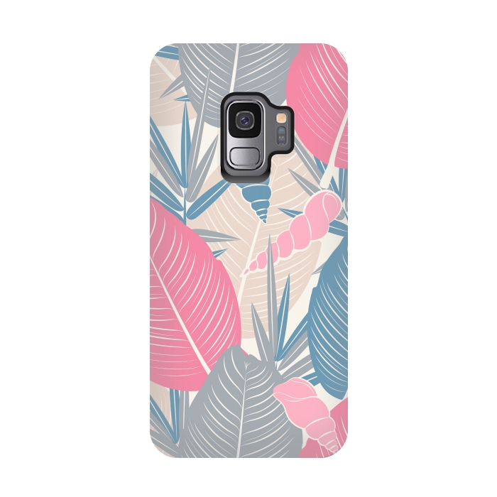 Galaxy S9 StrongFit Tropical Watercolor Flower Pattern XI by Bledi