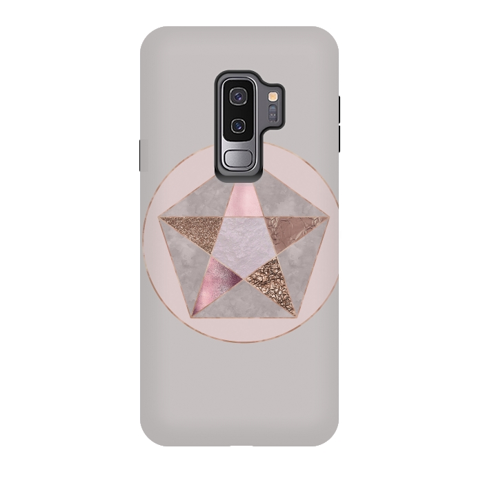 Galaxy S9 plus StrongFit Glamorous Rose Gold Pentagon by Andrea Haase