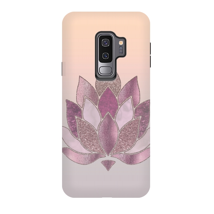 Galaxy S9 plus StrongFit Shimmering Lotus Flower Symbol 2 by Andrea Haase