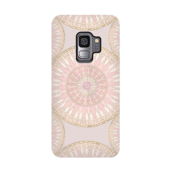 Galaxy S9 StrongFit Golden Touch Mandala Pattern by Andrea Haase
