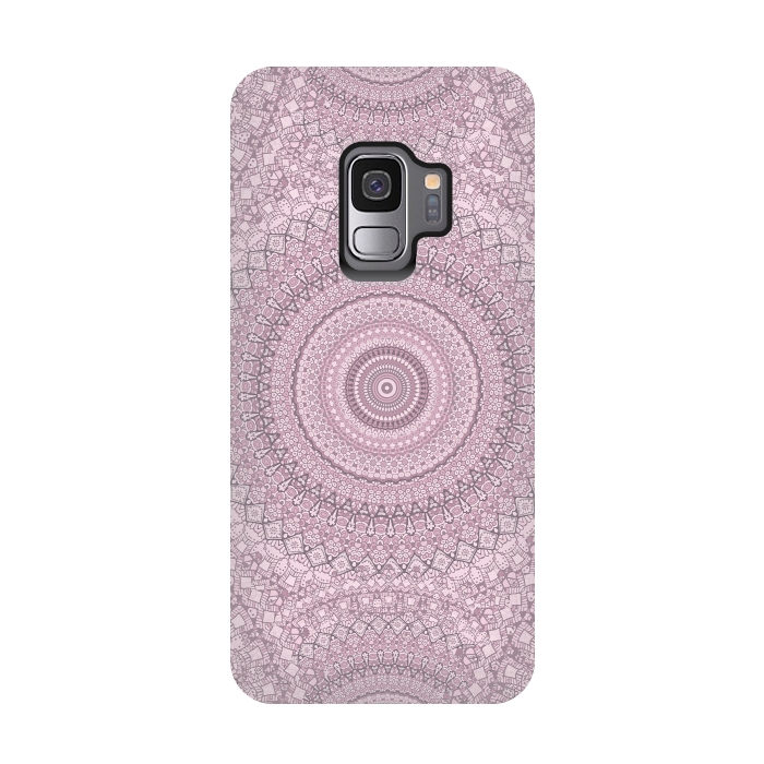 Galaxy S9 StrongFit Pastel Pink Mandala Art by Andrea Haase