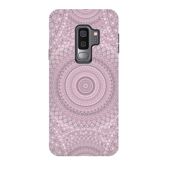 Galaxy S9 plus StrongFit Pastel Pink Mandala Art by Andrea Haase