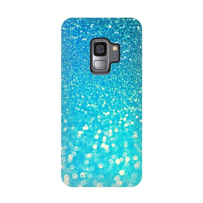 Galaxy S9 StrongFit Ocean Azure Blue Glitter by  Utart
