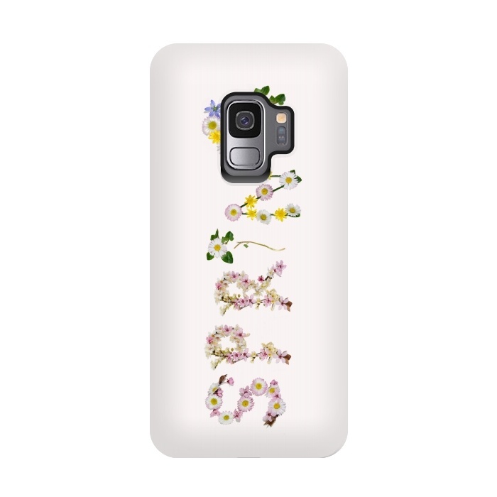 Galaxy S9 StrongFit Spring - Flower Typography  by  Utart