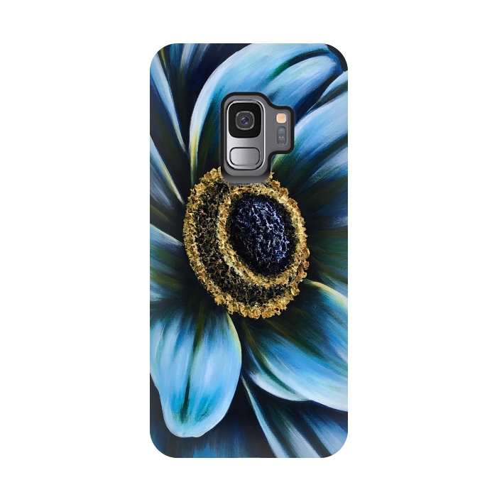 Galaxy S9 StrongFit Blue Cosmos by Denise Cassidy Wood