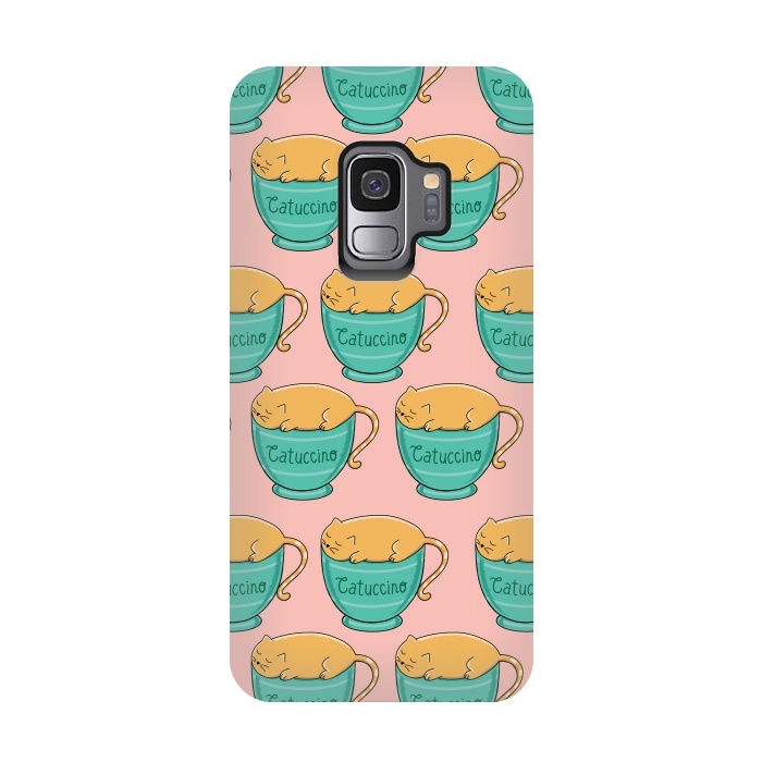 Galaxy S9 StrongFit Catuccino Pattern 2 by Coffee Man