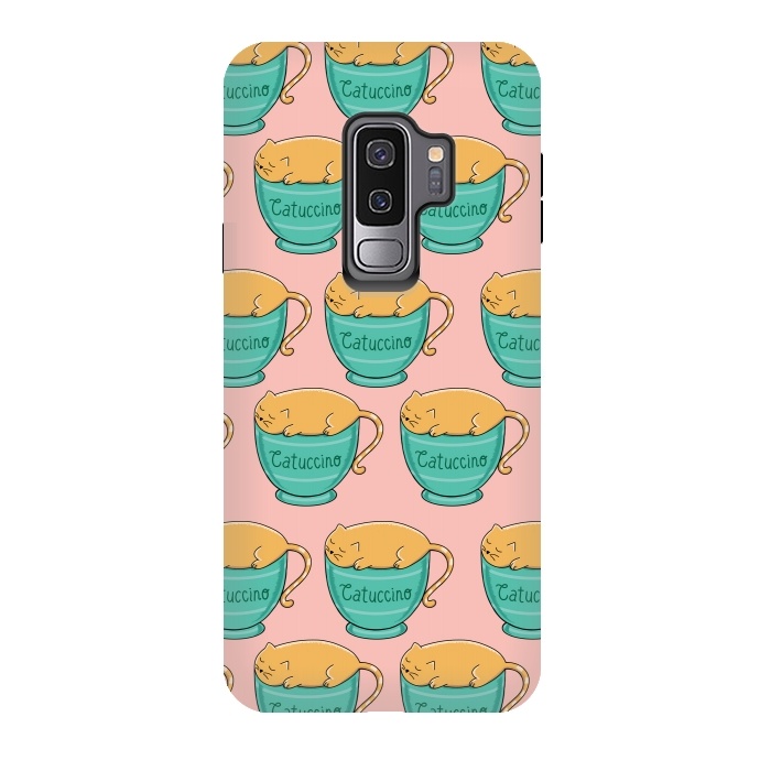 Galaxy S9 plus StrongFit Catuccino Pattern 2 by Coffee Man