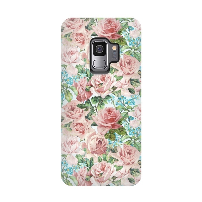 Galaxy S9 StrongFit Retro Flower Dream by  Utart