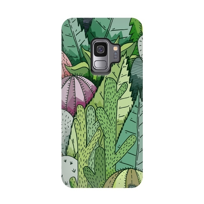 Galaxy S9 StrongFit Cactus Garden by Steve Wade (Swade)