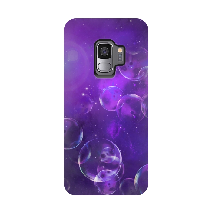 Galaxy S9 StrongFit Surreal Purple Bubbles by Andrea Haase