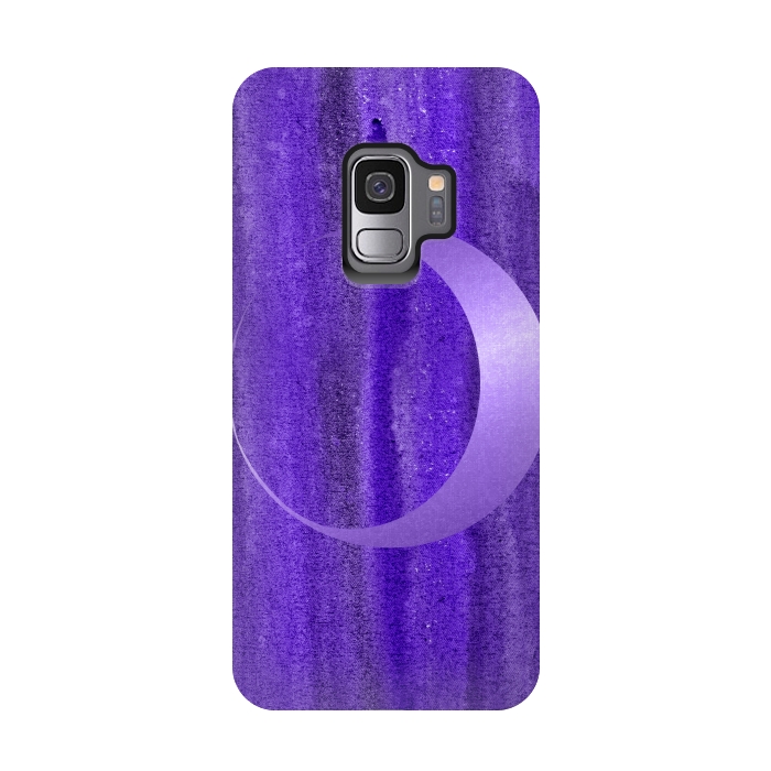 Galaxy S9 StrongFit Shiny Purple Half Moon  by Andrea Haase
